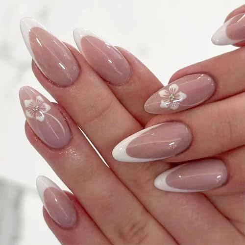 Künstliche Fingernägel, zum Aufkleben, Blumenpresse, künstliche Nägel für Damen und Mädchen, Design für künstliche Nägel von Morain