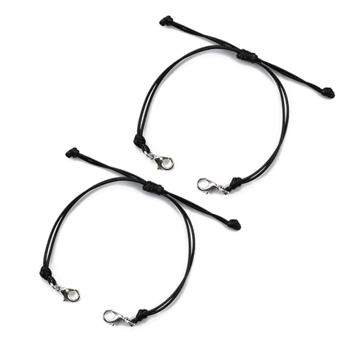 Morain 2 PCs Handgefertigtes Elastisches Armband Halbfinished Handseil Gewebt Böhmisch Farbenfroh von Morain