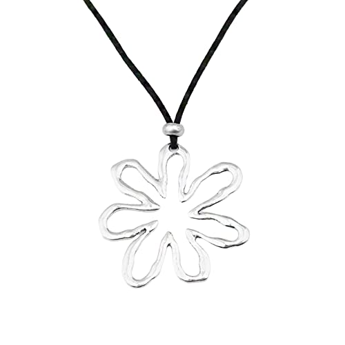 Morain Blumenherz Anhänger Seil Halshalskette Für Frauen Elegante Minimalistische Ungewöhnlicher Langer Nackenketten Juwely Einzigartige Halskette von Morain