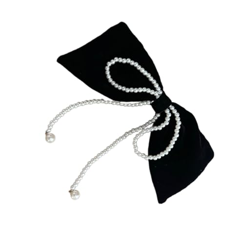 Morain Elegante Schleife Haarspange Perlen Stoff Haarschleifen Für Frauen Haarband Übergroße Haarseil Haarspangen Haarschmuck Schleife Stirnband von Morain