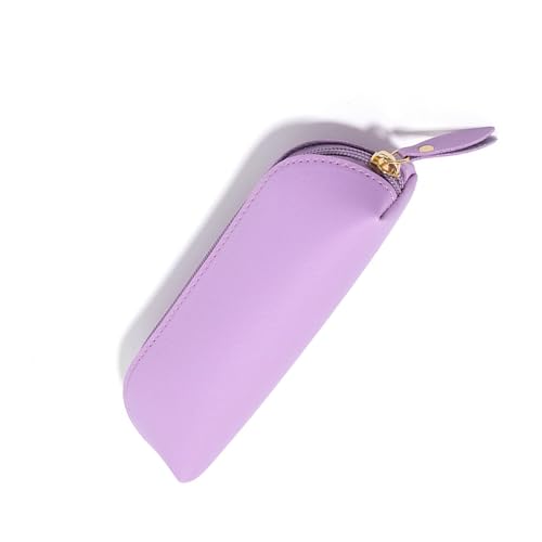 Morain Federmäppchen, Stiftetasche, PU-Leder, großes Fassungsvermögen, ästhetisches Etui, Schulbedarf, ästhetisch, große Kapazität, violett von Morain