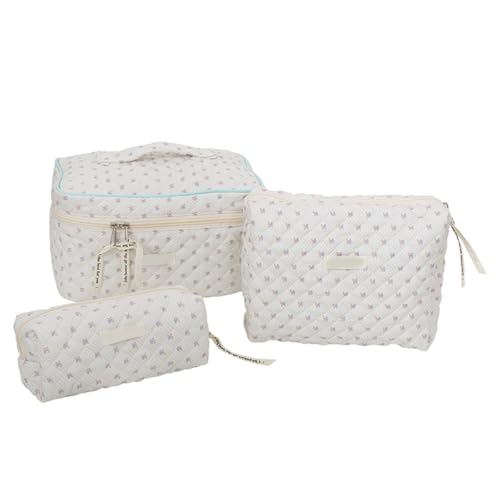 Morain Make-up-Tasche, Reise-Kosmetiktaschen-Set, große Kapazität, Kulturbeutel, Blumendruck, Kulturbeutel, Stifttasche für Damen, 3-teilig, Reisblume, 9.36x8.3305in, Make-up-Taschen Morain Make-up-Tasche, Reise-Kosmetiktaschen-Set, große Kapazität, Kulturbeutel, Blumendruck, Kulturbeutel, Stifttasche für Damen, 3-teilig, Reisblume, 9.36x8.3305in, Make-up-Taschen von Morain