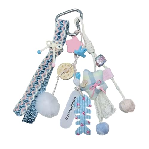 Morain Schöner Katzenstar Stoffbeutel Charme Weicher Und Robustes Schlüsselbund Accessoire Für Alle Altersgruppen Perfekt Für Tägliche Pendel Oder Reisebrauen Accessoires von Morain