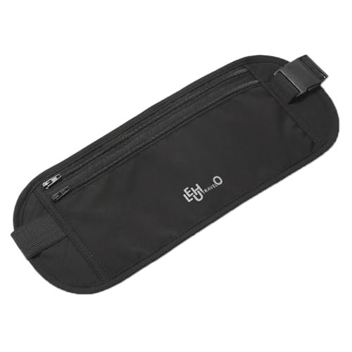 Morain Sichere Reisebrieftasche mit verstellbarem Riemen, versteckter Geldgürtel für Herren, Schwarz , 9.36x8.2147in, Schulterhandtasche von Morain