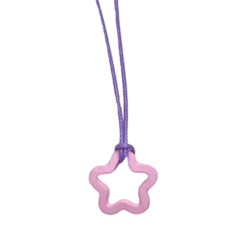 Morain Süßer Blüte Anhänger Schlüsselbein Kette Halskette Acrylblüte Anhänger Choker Sweet Cool Halskette Frauen Leichter Schmuck Halskette von Morain