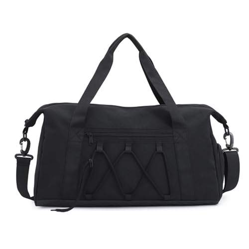 Morain Vielseitige Sporttasche mit Schuhfach, wasserabweisend, Sporttasche, lässige Handtasche für Herren u, Schwarz , 9.36x8.494in, Schulterhandtasche von Morain
