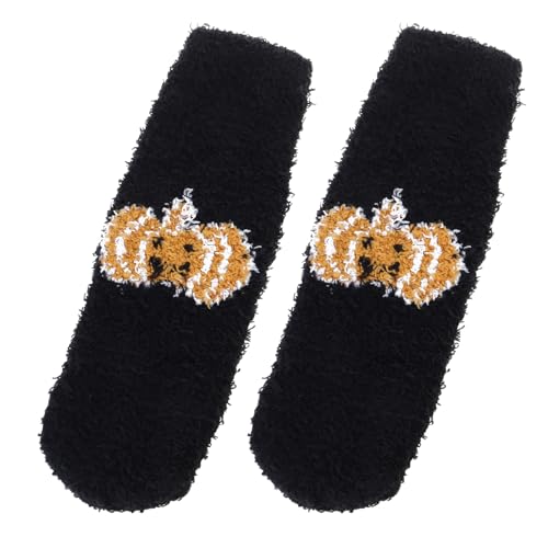 Morain Weiche Damen-Socken für den Winter, Schlaf, Zuhause, Weihnachtsgeschenk, flauschig, gemütlich, Plüsch, warme Socken, Korallen-Fleece-Boden, Schwarz , Einheitsgröße Morain Weiche Damen-Socken für den Winter, Schlaf, Zuhause, Weihnachtsgeschenk, flauschig, gemütlich, Plüsch, warme Socken, Korallen-Fleece-Boden, Schwarz , Einheitsgröße von Morain