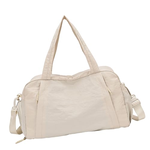 Praktische Oxford-Fitness-Tasche, separate Nass- und Trocken-Aufbewahrung, leichte Tragetasche für Fitnessstudio, Schwimmen, Sportausrüstung, stilvolle Unisex-Sporttasche, beige, Mass Beauty von Morain