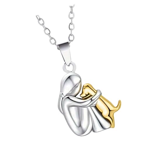 Schönes Mädchen Und Hundeanhänger Halskette/Ohrringe Die Unschuldige Freundschaft Accessoire Handgefertigtes Liebhaber Geschenk Juwely Symbolen Symbolisieren von Morain