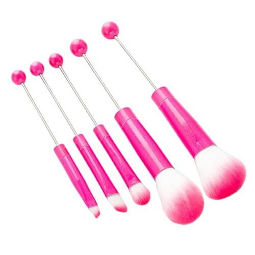 Set mit 5 Perlen-Make-up-Pinseln, mit Perlen, Kosmetikpinsel-Set für Lidschatten, Augenbrauen, Metallgriff, Beauty-Werkzeug Set mit 5 Perlen-Make-up-Pinseln, mit Perlen, Kosmetikpinsel-Set für Lidschatten, Augenbrauen, Metallgriff, Beauty-Werkzeug von Morain