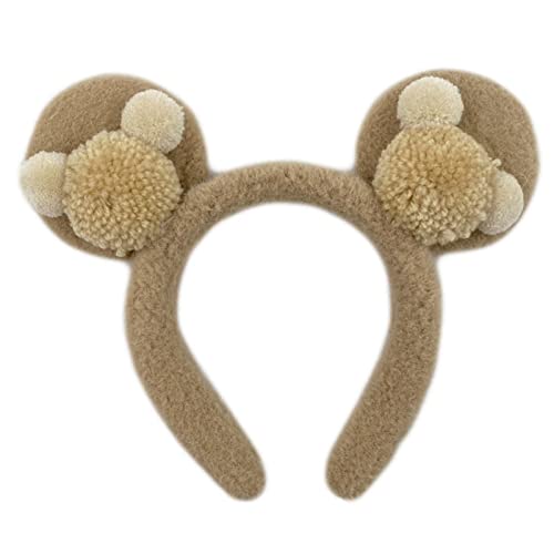 Stirnbänder, Bär Haar Hoop Plüsch Bär Stirnband Bär Ohr Headwear Stirnband für Frauen Mädchen Cartoon Plüsch Haarband Kopfschmuck von Morain