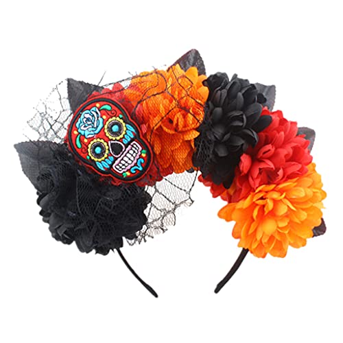 Stirnbänder, Blumen-Stirnband, Simulationsblumenkopfbedeckung für Halloween, Party, Karneval, Maskerade, Cosplay, Kopfschmuck, Partyzubehör von Morain