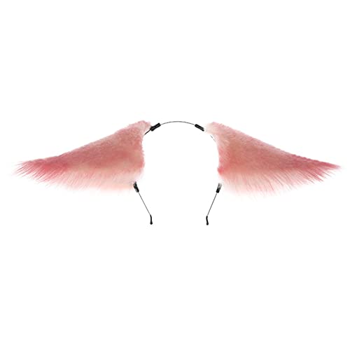 Stirnbänder, Cosplay Cartoon Rosa Farbe Füchse Ohren Haar Hoop Frau Make-up Stirnband für Ostern Halloween Cosplay Haarschmuck von Morain