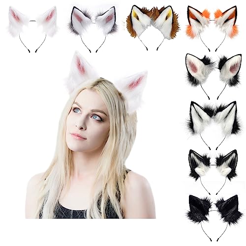 Stirnbänder, Einfache Haar-Accessoires Frauen Studenten Waschen Gesicht Haarband Wolf Ohren Form Stirnbänder Multi Farbe Cartoon Haar Hoop von Morain