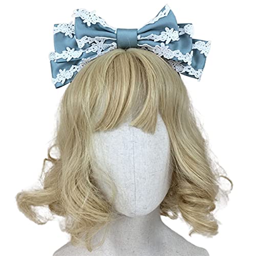 Stirnbänder, Frauen Große Bowknot Spitze Haar Hoop Süße Band Stirnband Multicolor Cosplay Requisiten Dienstmädchen Anime Kopfschmuck Zubehör von Morain