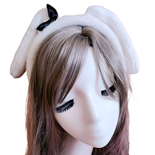 Stirnbänder, Frauen Mädchen Niedliche Cartoon Ohren Geformt Stirnband Plüsch Haar Hoop Make-up Waschen Gesicht Bowknot Weihnachten Party Kopfschmuck von Morain