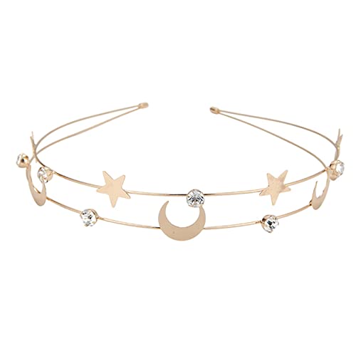 Stirnbänder, Glänzende Strass Schmetterling Mond Stern Haar Hoop Legierung Stirnband mit Multi Layer Bühne Party Frauen Styling Headwear von Morain