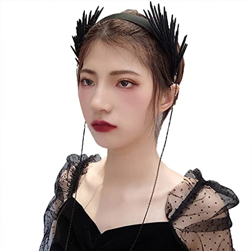 Stirnbänder, Halloween-Haarreifen, Flügel-Stirnband mit Chian-Motto-Party, Kopfschmuck, Flügel-Stirnband, Gothic-Haarschmuck von Morain