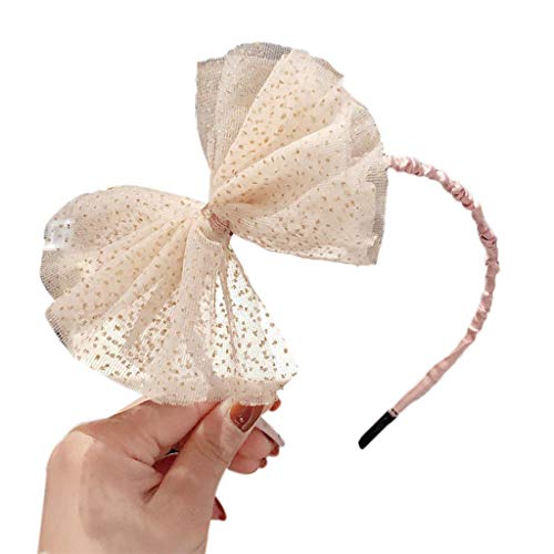 Stirnbänder, Mädchen Prinzessin Spitze Stirnband Glitzer Pailletten Mesh Schleife Geburtstag Party Haar Hoop von Morain