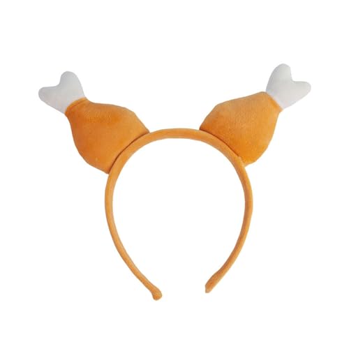 Stirnbänder, Parodie Truthahnbein Hairhoop Plüsch Huhn Bein Stirnband Cosplay Kostüm Festliche Party Kopfschmuck Erwachsene Kinder Lustige Kopfschmuck von Morain