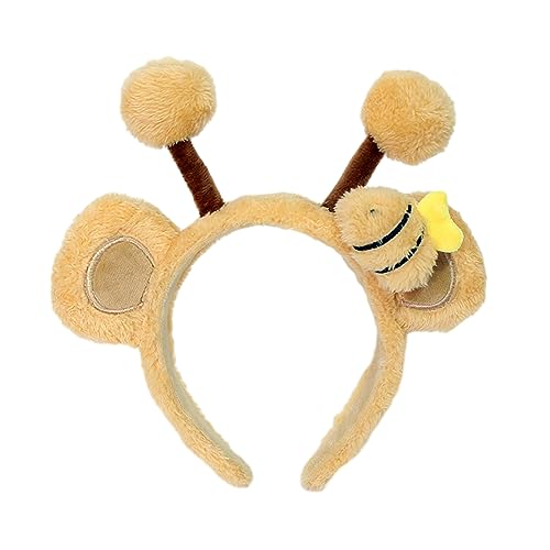 Stirnbänder, Plüschbär-Ohr-Haarreif, pelziges Ohr-Stirnband, Cosplay-Kostüm, Weihnachtsfeier, schöner Kopfschmuck für Erwachsene und Kinder, lustige Kopfschmuck von Morain