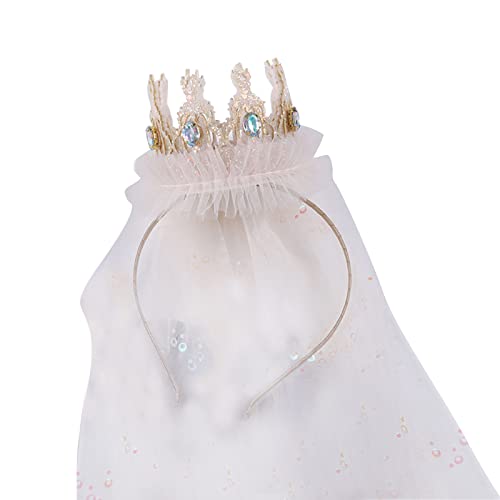 Stirnbänder, Prinzessinnen-Stirnband, Schleier-Tiaras, Prinzessinnenkronen, Stirnband, Geburtstagskronen für Mädchen, Geburtstagsparty, Stirnband, Geburtstagskronen von Morain