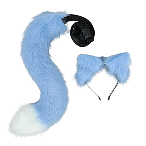 Stirnbänder, Tier Plüsch Pelzige Ohren Stirnband und Schwanz Ohren Stirnband Cosplay Mädchen Kostüm Erwachsene Pelzigen Schwanz Plüsch Schwanz Prop von Morain