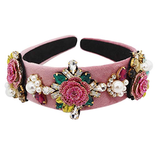 Stirnbänder, Western-Barock-Bandana, voller Schmuck für Strass, Rose, Blumen, Blätter, Abschlussball von Morain