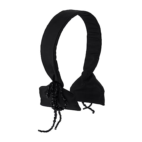 Stirnbänder, elegantes Stirnband Vintage Quasten Stirnband Haarschmuck Stirnbänder Solide Breite Einfarbig Turban Anti Slip Haarbänder von Morain