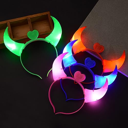 Stirnbänder, fluoreszierend, mehrere Formen, Stirnband für Frauen, Weihnachten, leuchtender Haarreif, Karneval, Konzerte, Party, Haarband für Damen von Morain