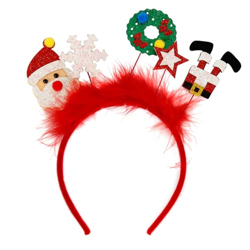 Stirnbänder, funkelndes Weihnachts-Stirnband für Damen und Mädchen, tägliches Tragen, Foto-Requisiten, Party, Kostüm, Cosplay, Haar-Accessoires von Morain