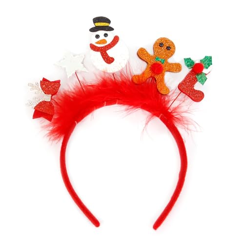 Stirnbänder, funkelndes Weihnachts-Stirnband für Damen und Mädchen, tägliches Tragen, Foto-Requisiten, Party, Kostüm, Cosplay, Haar-Accessoires von Morain