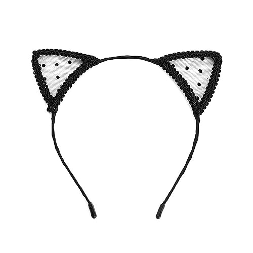 Stirnbänder, sexy Katzenohr-Stirnband mit Spitze für Con Kostüm Party Katzen Thema Foto Requisiten für Mädchen Teenager Kopfschmuck von Morain