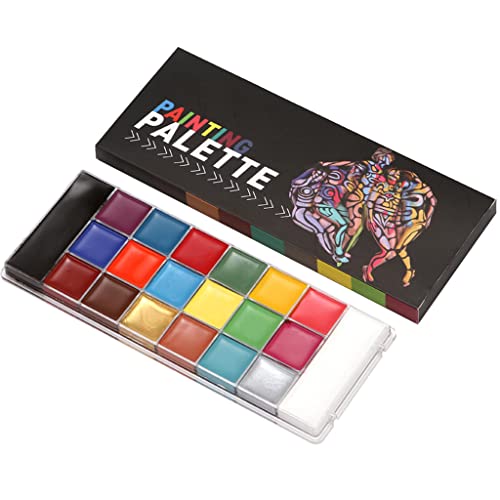 Tragbare Ölbasierte Gesichts- und Körperfarben-Palette, einfach zu tragen, passend für verschiedene Zeichenpapier, Pappe, Gipstücher von Morain