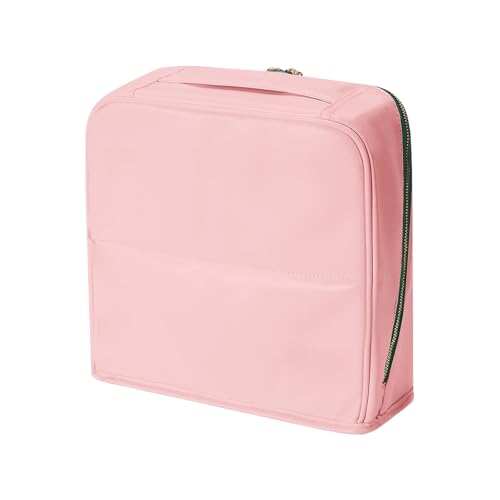 Wasserdichte Leder-Kosmetiktasche, zum Aufhängen, Gepäck, stehend, für Beauty-Werkzeuge, Schreibwaren, Zubehör, Leder-Kosmetik-Organizer mit Verschluss, C, L von Morain