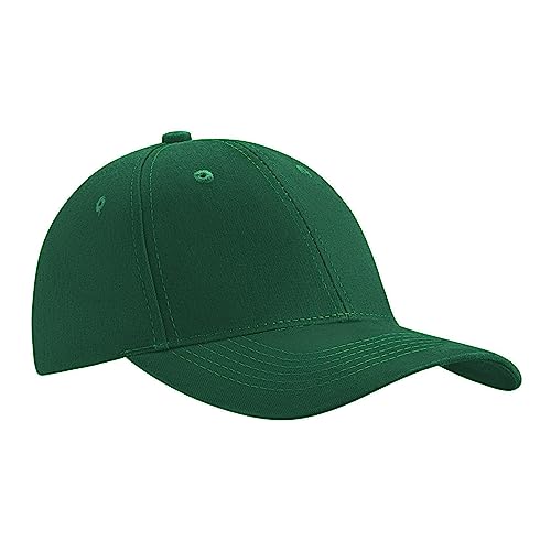 Herren Baseball Cap Kappe Baseball Cap Mütze Hut 100% Baumwolle Schirmkappe 6P (Flaschengrün - Schnalle) von Moraj