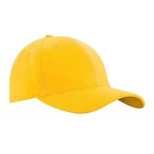 Herren Baseball Cap Kappe Baseball Cap Mütze Hut 100% Baumwolle Schirmkappe 6P (Gelb - Schnalle) von Moraj