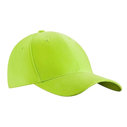 Herren Baseball Cap Kappe Baseball Cap Mütze Hut 100% Baumwolle Schirmkappe 6P (Lime - Schnalle) von Moraj