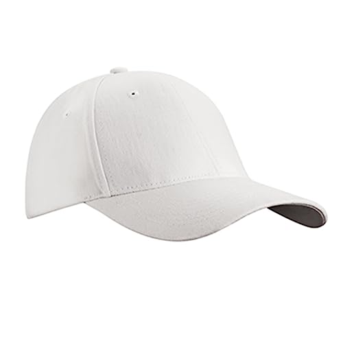 Herren Baseball Cap Kappe Baseball Cap Mütze Hut 100% Baumwolle Schirmkappe 6P (Weiß - Schnalle) von Moraj