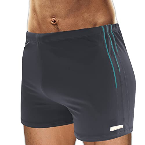 Moraj Badehose Herren Schwimmhose Badeshorts Enganliegende Swimming Shorts Gr.(M-4XL) (as3, Alpha, 4X_l, Plus, Regular, 1600-003 Graphite) von Moraj