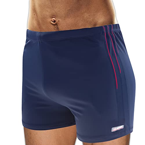 Moraj Badehose Herren Schwimmhose Badeshorts Enganliegende Swimming Shorts Gr.(M-4XL) (as3, Alpha, 4X_l, Plus, Regular, 1600-003 Navy) von Moraj