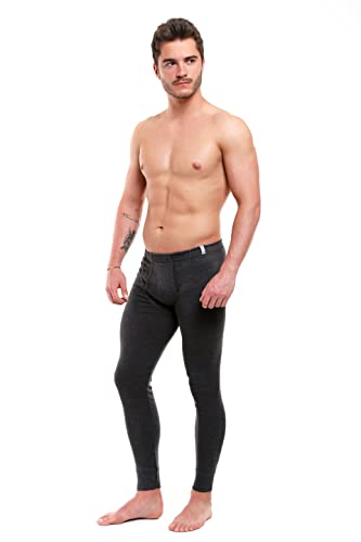 Moraj Herren Lange Unterhose Leggings Thermohose Männer Funktionwäsche 1600-001 (as3, Alpha, m, Regular, Regular, Graphite) von Moraj