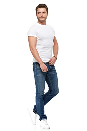 Moraj Herren T-Shirt Unterwäsche Basic Rundhals Kurzarm 100% Baumwolle 950-001 (as3, Alpha, s, Regular, Regular, Weiß) von Moraj