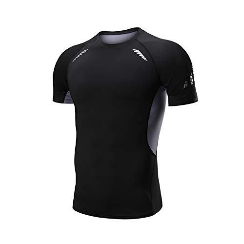 Morbuy Kompressionsshirt Kurzarm Herren, Sommer Fitness Running Compression Shirt Schnell Trocknend Funktionsshirt Elastisch Sport Atmungsaktiv Kurzarmshirt Fitness Jogging (4XL,Basketball) von Morbuy