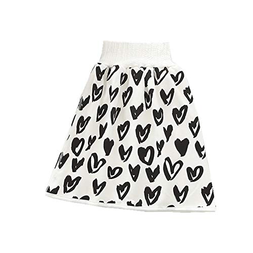 Baby Windelrock Töpfchen Trainingsrock, Morbuy Baumwolle Auslaufsicherer wasserdichte Atmungsaktiv Hoch Taillierter Wiederverwendbar Trainingshose für Kleinkind Kinder (Liebe,L) von Morbuy