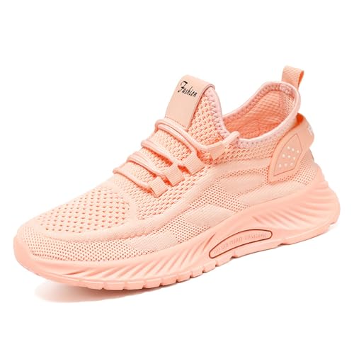 Morbuy 2024 Schnürung Damen Sneakers Laufschuhe Leichtgewichts Atmungsaktiv Frauen Joggingschuhe Weiche Schuhe Fußballschuhe Casual Größe Fashion für Trekking Workout Running von Morbuy