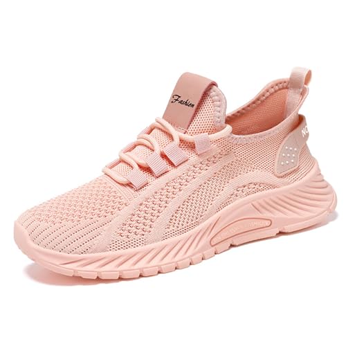 Morbuy 2024 Schnürung Damen Sneakers Laufschuhe Leichtgewichts Atmungsaktiv Frauen Joggingschuhe Weiche Schuhe Fußballschuhe Casual Größe Fashion für Trekking Workout Running von Morbuy