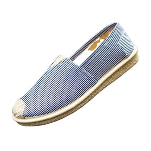 Morbuy Espadrilles für Damen & Herren, Unisex Espadrilles Flach Canvas Slip-On Sommer Casual Sommerschuhe Bequem Schuhe Flache Schuhe Weich Atmungsaktiv 35-40, Niedliches Muster (Blau,37) von Morbuy