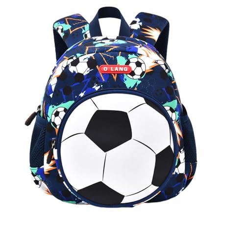 Morbuy Kinder Schule Rucksack Mädchen Jungen, Fußball Drucken Handtaschen-Rucksack für Arbeit Business Reisen, Wasserdicht Schulrucksack Lehrertasche für Herren Damen (Blau,M) von Morbuy