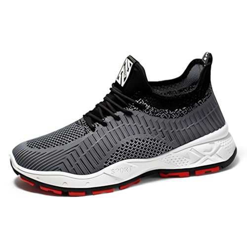 Morbuy Turnschuhe Herren, Weich Leichte Gym Schuhe Mesh Atmungsaktiv Sportschuhe Fitness Trainingsschuhe Check Laufschuhe Walkingschuhe Sneakers Tennis Schuhe von Morbuy